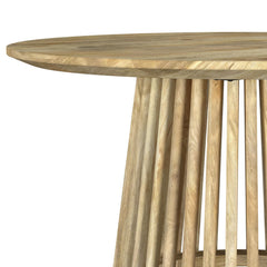 Touhy Natural Mango Round Solid Wood Cocktail Coffee Table - Ornate Home