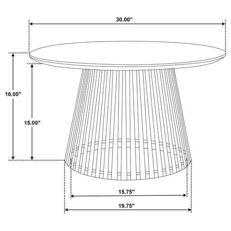 Touhy Natural Mango Round Solid Wood Cocktail Coffee Table - Ornate Home