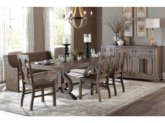 Toulon Dark Oak Dining Bench - Ornate Home