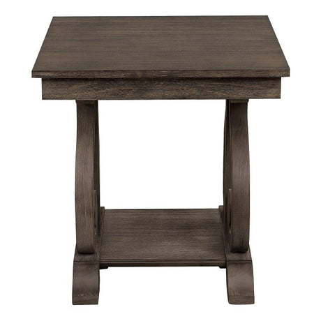 Toulon Dark Oak End Table - Ornate Home