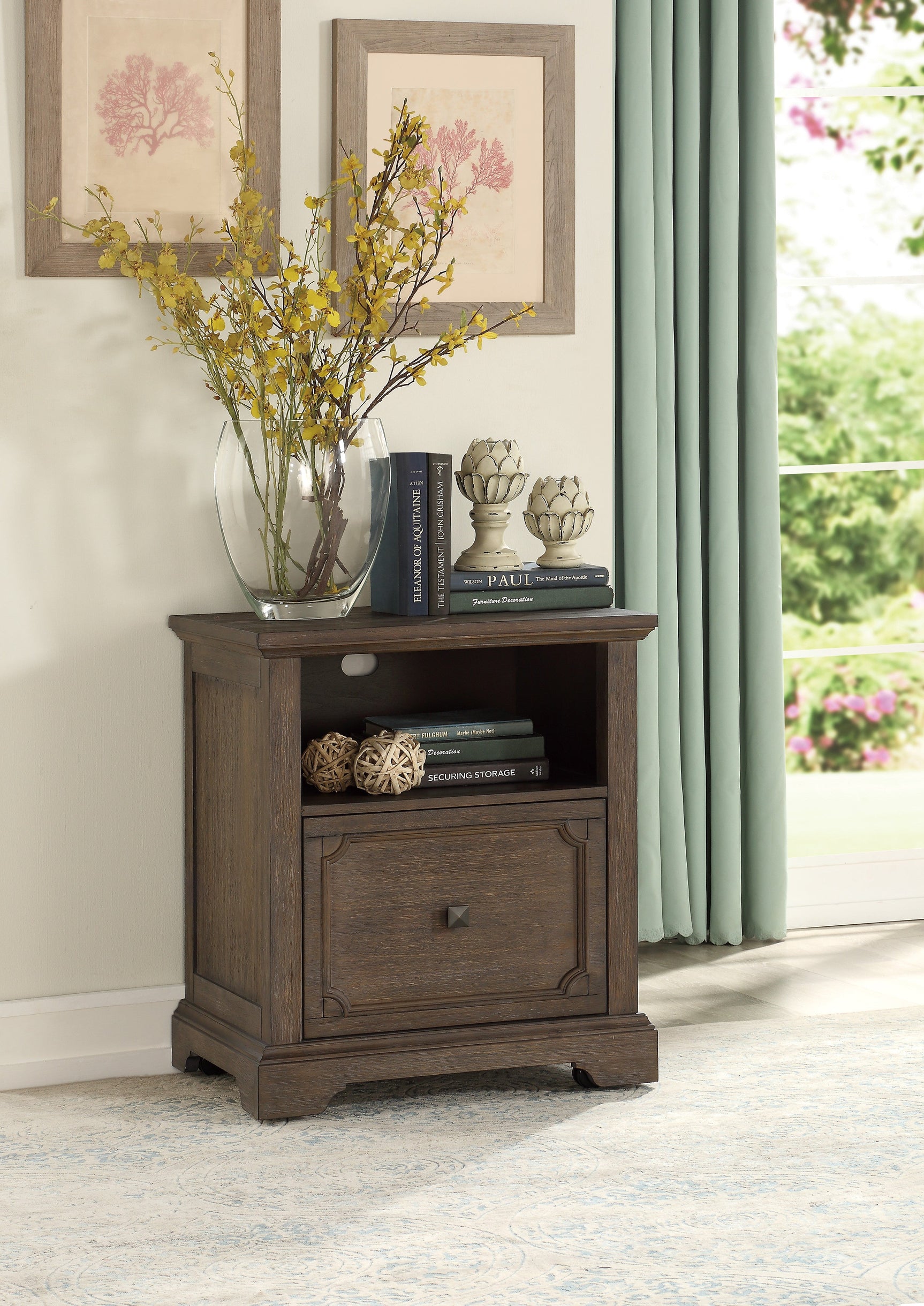Toulon Dark Oak File Cabinet - Ornate Home