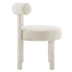 Toulouse Ivory Boucle Fabric Dining Chair - Ornate Home