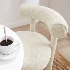 Toulouse Ivory Boucle Fabric Dining Chair - Ornate Home