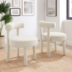 Toulouse Ivory Boucle Fabric Dining Chair (Set of 2) - Ornate Home