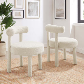Toulouse Ivory Boucle Fabric Dining Chair (Set of 2) - Ornate Home
