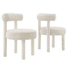 Toulouse Ivory Boucle Fabric Dining Chair (Set of 2) - Ornate Home