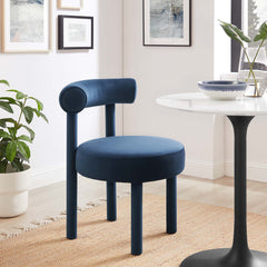 Toulouse Midnight Blue Performance Velvet Dining Chair - Ornate Home