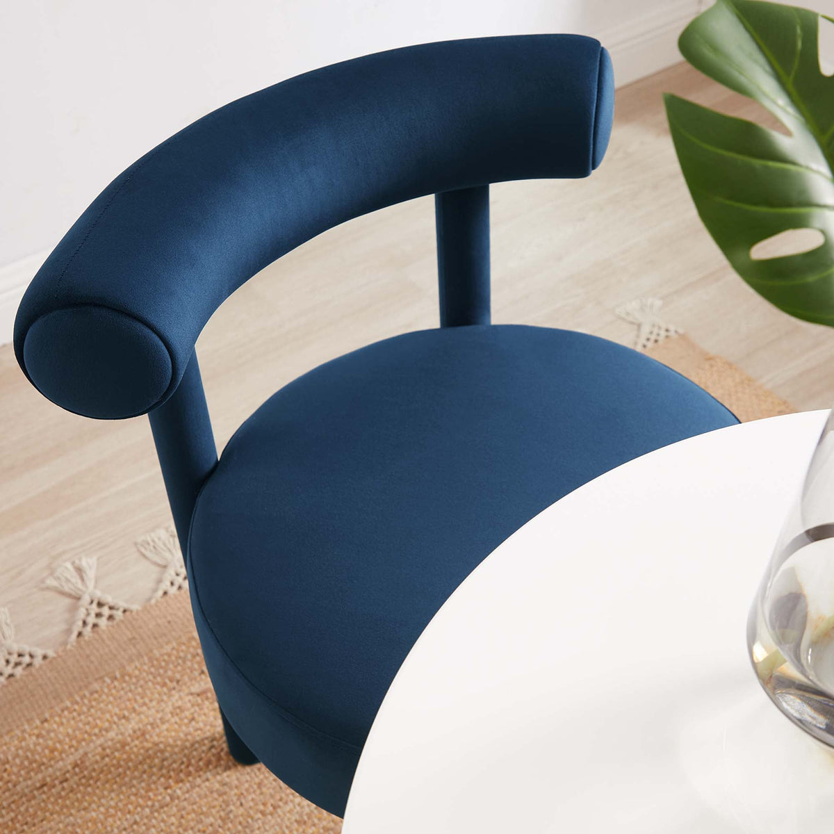 Toulouse Midnight Blue Performance Velvet Dining Chair - Ornate Home
