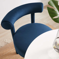 Toulouse Midnight Blue Performance Velvet Dining Chair - Ornate Home