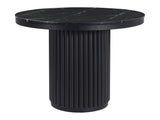 Tower Black Marble Dining Table - Ornate Home