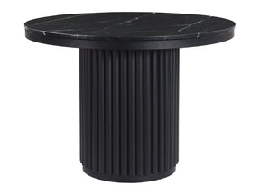 Tower Black Marble Dining Table - Ornate Home
