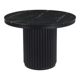 Tower Black Marble Dining Table - Ornate Home