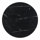 Tower Black Marble Dining Table - Ornate Home