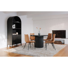 Tower Black Marble Dining Table - Ornate Home