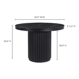 Tower Black Marble Dining Table - Ornate Home