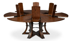 Tower Jupe Brown Dining Large Table - Ornate Home