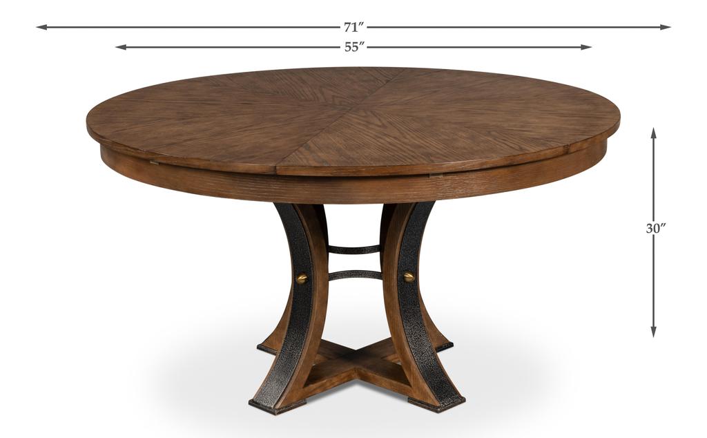 Tower Jupe Brown Dining Table - Ornate Home