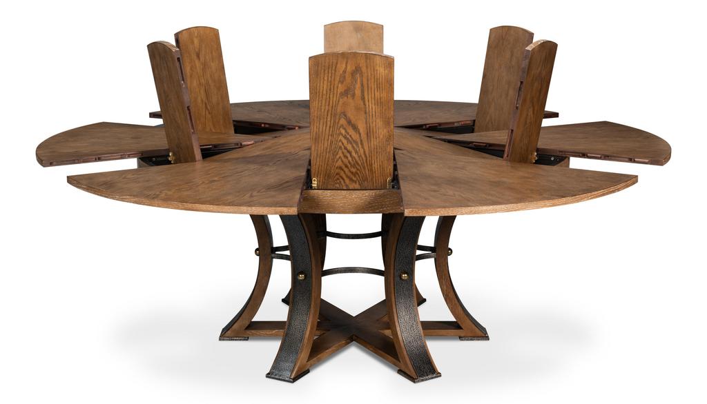 Tower Jupe Brown Dining Table - Ornate Home