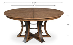 Tower Jupe Brown Dining Table - Ornate Home