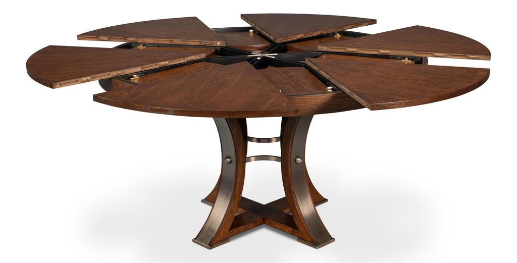 Tower Jupe Brown Medium Dining Table - Ornate Home