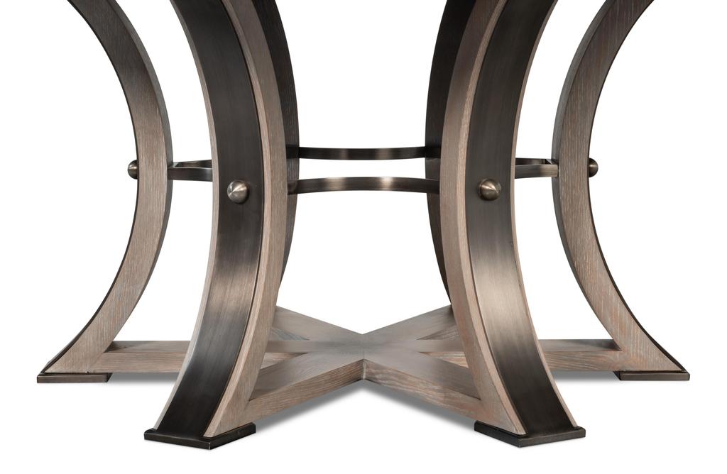 Tower Jupe Grey Dining Table - Ornate Home