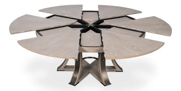 Tower Jupe Grey Dining Table - Ornate Home