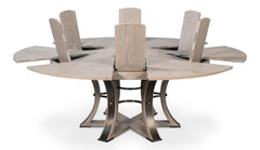 Tower Jupe Grey Dining Table - Ornate Home