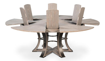Tower Jupe Grey Dining Table - Ornate Home