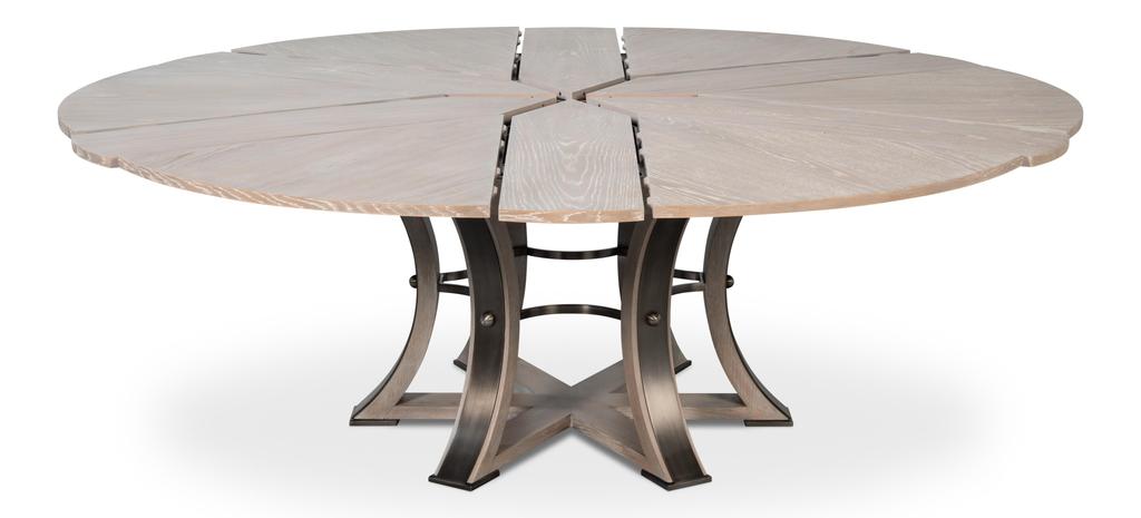 Tower Jupe Grey Dining Table - Ornate Home