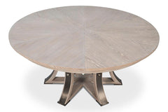 Tower Jupe Grey Dining Table - Ornate Home
