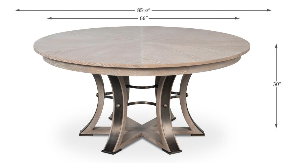 Tower Jupe Grey Dining Table - Ornate Home