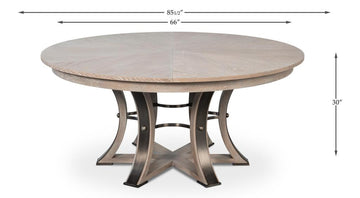 Tower Jupe Grey Dining Table - Ornate Home