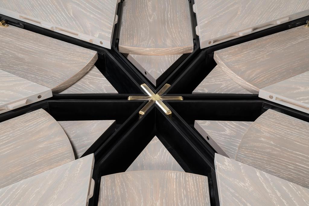 Tower Jupe Grey Medium Dining Table - Ornate Home