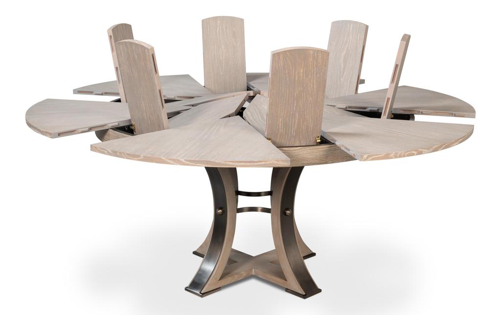 Tower Jupe Grey Medium Dining Table - Ornate Home
