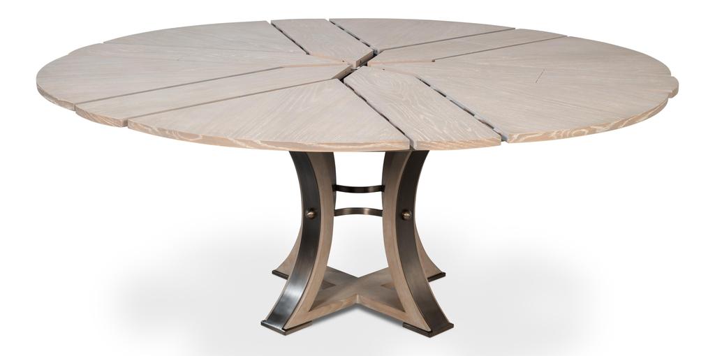 Tower Jupe Grey Medium Dining Table - Ornate Home