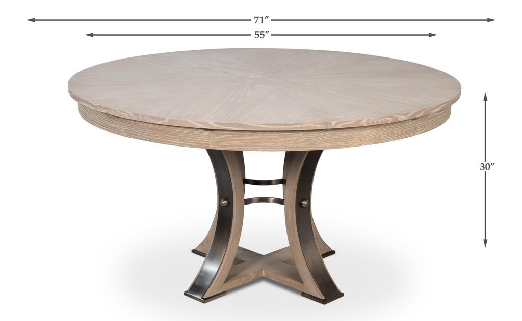 Tower Jupe Grey Medium Dining Table - Ornate Home