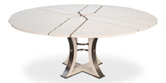 Tower Jupe White Dining Table - Ornate Home