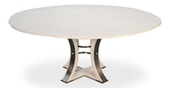 Tower Jupe White Dining Table - Ornate Home