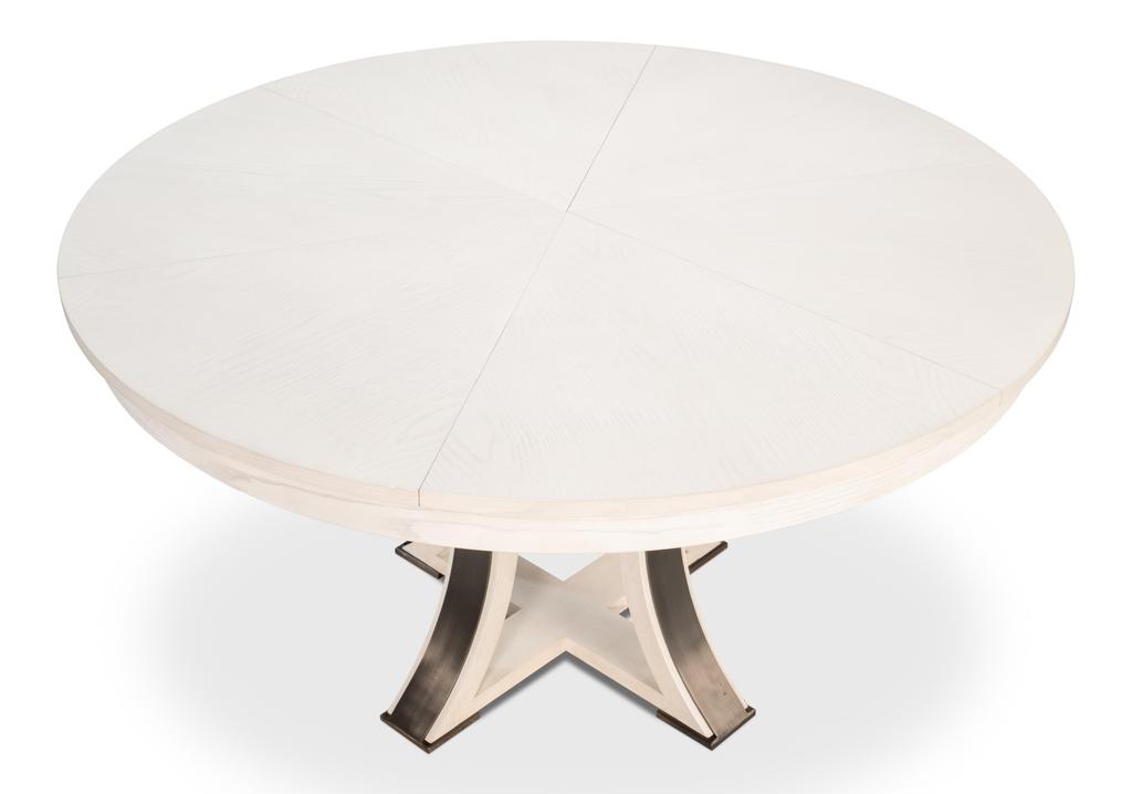 Tower Jupe White Dining Table - Ornate Home