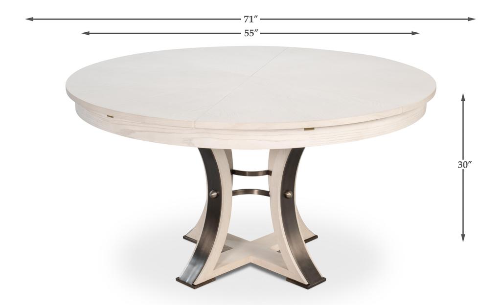 Tower Jupe White Dining Table - Ornate Home