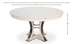 Tower Jupe White Dining Table - Ornate Home