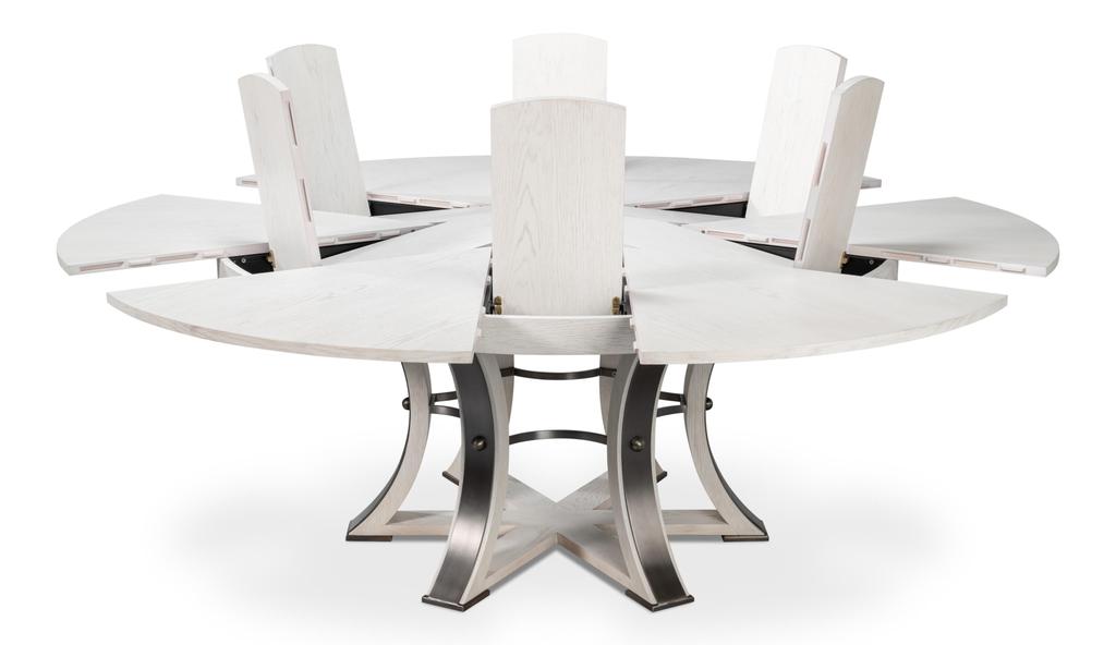 Tower Jupe White Dining Table - Ornate Home