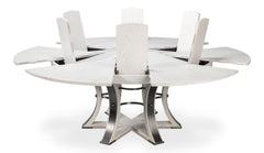 Tower Jupe White Dining Table - Ornate Home