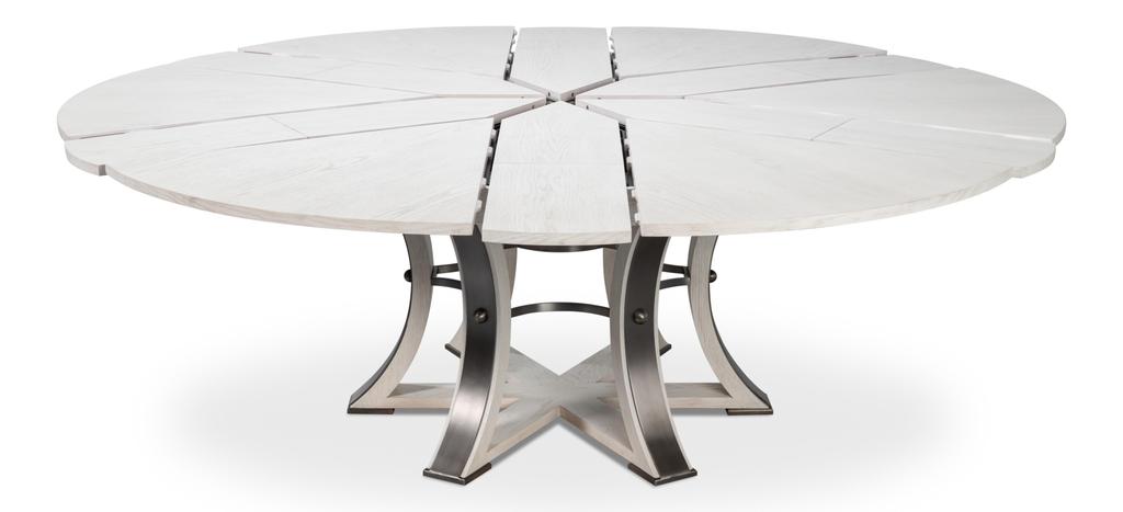Tower Jupe White Dining Table - Ornate Home