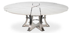 Tower Jupe White Dining Table - Ornate Home