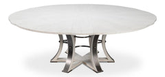 Tower Jupe White Dining Table - Ornate Home