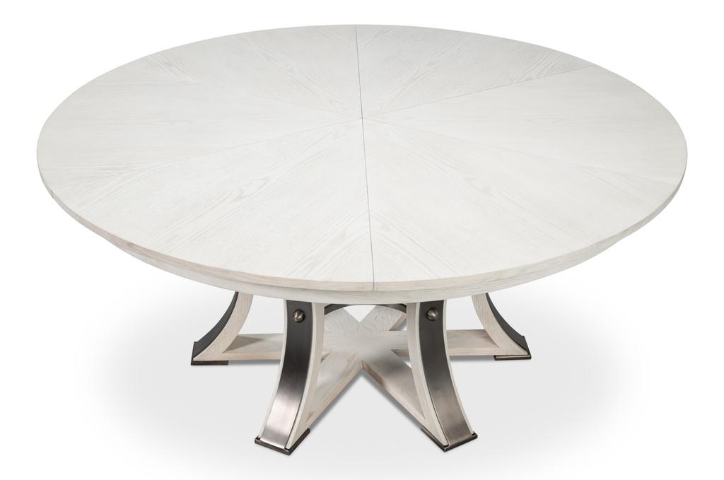 Tower Jupe White Dining Table - Ornate Home