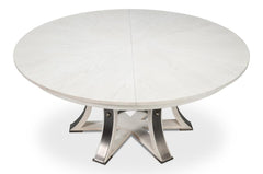 Tower Jupe White Dining Table - Ornate Home
