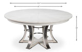 Tower Jupe White Dining Table - Ornate Home