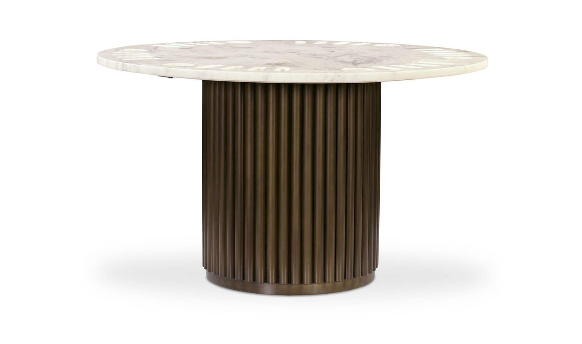 Tower White Marble Poker Table - Ornate Home